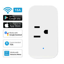 Nos enchufe inteligente WiFi Socket en/de interruptor de potencia de Control de la aplicación de Control de voz trabajo con Alexa de Google mini 2024 - compra barato