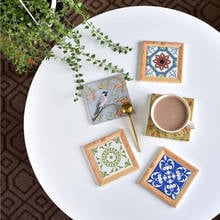 Cutelife Nordic Ceramic Retro Cup Mug Drink Coasters Cork Wood Heat Resistant Mat Pad Table Mat Coaster Decoration & Accessories 2024 - buy cheap