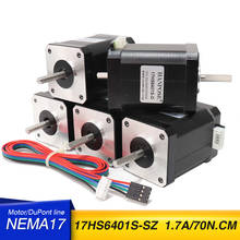 5pcs 1.8A 70N.CM 60MM length Double shaft 42 motor 4-lead NEMA 17 Stepper motor 17HS6401S-D motor for 3D printer and cnc 2024 - buy cheap