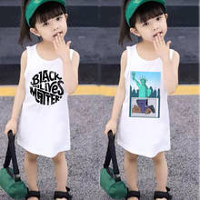 Kids Dresses For Girls Fashion Summer Dresses Printed I Can't Breathe Casual Baby Girl Dress Gift Round Neck Harajuku Baby Dress 2024 - buy cheap