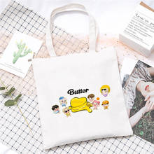 Paquete de lona de KPOP Bangtan Boys Album Butter Anime Unisex, bolso de mano con cremallera, bolso de mujer 2024 - compra barato