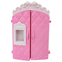 NK  One Pcs Doll Fashion Closet Princess Bedroom Accessories Mini  Wardrobe Cabinet Baby Toys For Barbie Doll Furniture 066A 2X 2024 - buy cheap