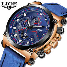 2019 LIGE Mens Watches Business Top Luxury Brand Quartz Watch Men Leather Dress Waterproof Sports Chronograph Relogio Masculino 2024 - buy cheap