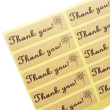 100pcs/lot Stickers Scrapbooking 'Thank You' Flower Adhesive Seal Sticker For Hand Made Gift Package Decoration Label Stickers 2024 - buy cheap