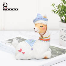 Roogo Mini Home Decoration Accessories Cute Alpaca Figurines Ornaments For Home Decor Best Birthdays Gift To Kids 2024 - buy cheap