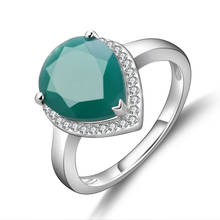 Женское кольцо из серебра 925 пробы, с натуральным искусственным камнем 2024 - купить недорого