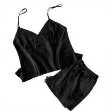 2019 Sleepwear Sets For Women Fashion Lace satin Pijama Summer Nightwear Sexy Lingerie Pyjamas Women Homewear pijama mujer N4 2024 - buy cheap