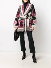 2021SS Spring Luxury Women High Quality Prints Tassel Knitted Coat Female Casual Sweater Cardigans 2024 - buy cheap