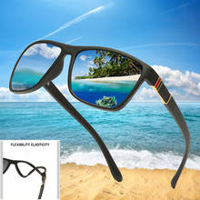 Gafas de sol Polaroid Tr90 para hombre y mujer, lentes cuadradas de goma para conducir, cuadradas y flexibles, marca famosa 2024 - compra barato