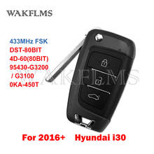 For 2016 2017 2018 Hyundai I30 Flip Remote Car Key Fob 433MHz 4D60 80Bit 95430G3100 95430G3200 95430-G3100 95430-G3200 0KA-450T 2024 - buy cheap
