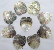 Cristal de quartzo natural abalone escudo esculpido as folhas pingente para diy jóias fazendo colar acessórios 6 pçs a2 2024 - compre barato