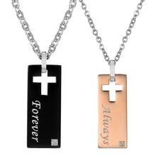 BONISKISS 1 Pair Necklaces & Pendants Her One and His Only Forever and Always Stainless Steel Jewelry Gift Couple Necklace 2024 - buy cheap