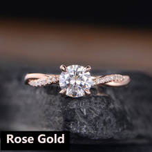Anéis de zircônia cúbica torção 3 cores, para mulheres noivado festa de casamento joias acessórios de anel tamanho 6-10 2024 - compre barato