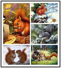 Hedgehog Squirrel 5D Diamond Painting Kits for Adults Animals Full Diamond Embroidery Fantasy Diamond Painting Accessories Decor 2024 - buy cheap