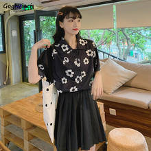 Conjunto de dos piezas formado por minifaldas plisadas y manga corta, para mujer, estilo universitario coreano, Verano 2024 - compra barato