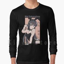 Sudadera con capucha de Manga larga para chica, ropa para Parte Superior Femenina, de Anime, de Anime japonés, de Manga larga, con diseño de Senpai Mai Sakurajima 2024 - compra barato