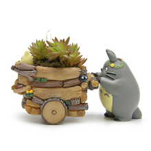 Resin Totoro Succulents Garden Figurines Mini Flower Pot Ornaments Miniatures Fairy Potted Garden Moss Gnome Decoration Crafts 2024 - buy cheap