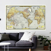 1943 винтажная карта мира 225*150 см настенный художественный плакат нетканый холст живопись гостиная домашний офис Декор школьные принадлежности 2024 - купить недорого