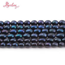 7-8,8-9mm Oval Black Freshwater Pearl Loose Natural Stone Beads For DIY Necklace Bracelet Earring Jewelry Making Strand 15" 2024 - buy cheap