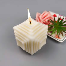 Lz010 molde de velas 3d de silicone, cubo de rubik e bola área de sabão e velas, moldes de resina e argila 2024 - compre barato