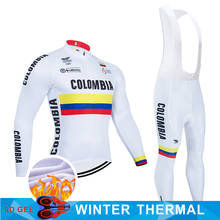 Crossrider Winter Thermal Fleece Colombia Cycling Clothing MTB uniform Bike Jersey Ropa Ciclismo Bicycle Clothes Mens Long Set 2024 - buy cheap