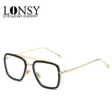 LONSY Classic Oversized Women Men Myopia Glasses Luxury Brand Retro Finished Prescription Eyeglasses Square With Box 2024 - buy cheap