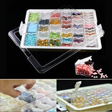 Transparent Plastic Container for Diamond Painting Tools Diamond Embroidery Accessories Jewelry Nail Storage Box Lattice Case 2024 - buy cheap