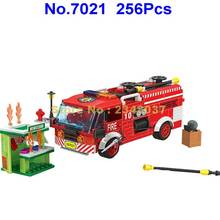Vencedor 7021 256 peças caminhão de bombeiros urbano bombeiro 2 blocos de construção brinquedo 2024 - compre barato