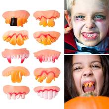 21 Style Halloween Dentures Funny Prank Shocker Novelty Denture Jokes Practical Props Fun Gadgets Party Gags Horror Decorat B3Z2 2024 - buy cheap