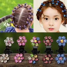 Imixlot 12pcs/pack Crystal Rhinestone Flower Hair Claw Hairpins Hair Accessories Ornaments Hair Clips Hairgrip for Kids Girl 2024 - buy cheap