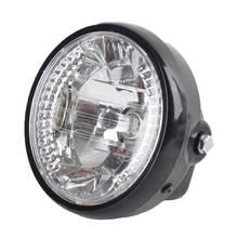 Working Spot Light Motorcycle Round Headlight Headlamp Retro ABS White Super Bright Modification Lamp Beam Steering Headlights 2024 - buy cheap