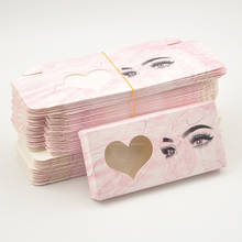 Caja de paquete de pestañas postizas de papel, cajas de embalaje con logotipo personalizado 3D, 25mm, estuche de maquillaje de imitación de visón, venta al por mayor 2024 - compra barato