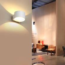 Luminária de parede moderna, 7w, led, iluminação de alumínio, ac, 110v, 220v para decoração interna de corredores e escada 2024 - compre barato