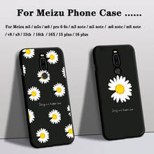 Funda de teléfono para meizu x8 v8 16 ° 15 °, carcasa de silicona para meizu M5 S M5 M8 M3 Note 16 15 plus, funda trasera Floral de tpu con flores rosas 2024 - compra barato