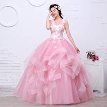 Lace Flower Quinceanera Dress Vestidos 2021 New Sleeveless Party Prom Ball Gown Classic Quinceanera Dresses Plus Size 2024 - buy cheap