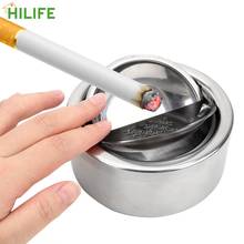 Smoking Accessories Stainless Steel Ash Storage Case Round With Lid Cigarette Ashtray 2024 - buy cheap