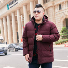 Новинка, зимнее Мужское пальто с капюшоном, очень большого размера, модель 10XL, мужская куртка, повседневное теплое плотное пальто, цвет: красный, зеленый, черный 2022 - купить недорого
