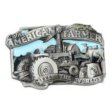 Hebilla de cinturón de Tractor hecha a mano, accesorios de cinturón hechos en casa, pretina temática de granja, bricolaje, vaquero occidental, metal pesado, rock, punk, k49 2024 - compra barato