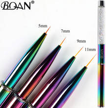 BQAN 1 PCS 5mm/7mm/9mm Colorful Handle  Drawing Brush Liner Brush Painting Pen Gel Polish Crystal Nail Art Manicure Tools 2024 - buy cheap