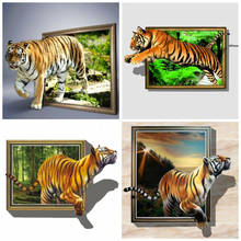 HUACAN DIY Diamond Painting Set Tiger Pictures Of Rhinestones Diamond Embroidery Sale Animal Mosaic Decor For Home 2024 - buy cheap