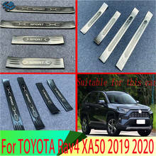 For TOYOTA Rav4 XA50 2019 2020 Decorate Accessories Inner Ouside Door Sill Panel Scuff Plate Kick Step Trim Cover Pro 2024 - buy cheap