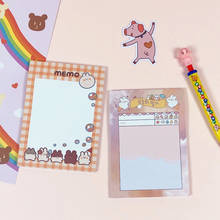 50Sheets A6 Kawaii Korean INS Bread Rabbit Memo Pad N Times Sticky Notes Portable Notepad School Office Supply 2024 - buy cheap