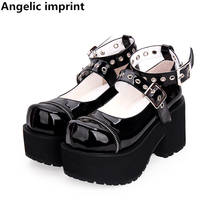 Angelic imprint woman mori girl lolita cosplay punk shoes lady high wedges heels Pumps women princess dress party shoes zip 9893 2024 - buy cheap