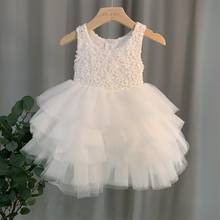Платье с цветочным принтом для девочек, кружевное платье для девочек 3-8 лет, 2019 2024 - купить недорого