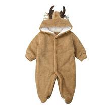 Citgeett, invierno, bebé recién nacido, niño, niña, mameluco con capucha, mono cálido, Otoño, traje cálido, ropa gruesa 2024 - compra barato