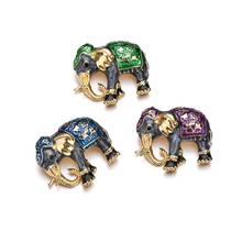 Broche de elefante pequeño para mujer, joyería esmaltada Vintage Bohemia, regalo, todas las estaciones, venta al por mayor 2024 - compra barato