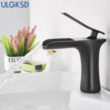 ULGKSD Basin Faucets Modern Waterfall Bathroom Faucet Single Handle Single Hole Cold And Hot Water Tap Basin Faucet Mixer Taps 2024 - buy cheap