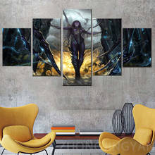 Cuadro de lienzo Modular para decoración del hogar, pintura Kerrigan StarCraft Game, póster de pared para el hogar, arte, pintura en lienzo, venta al por mayor, 5 piezas 2024 - compra barato