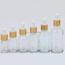 10pcs/Lot Lab Clear Round Glass Refined Oil Bottle with Glass Groppers Golden Circle for School Experiment 2024 - buy cheap