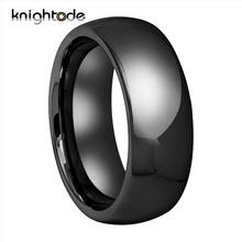 8mm Men Ring Black Tungsten Carbide Engagement Rings 6mm Women Fashion Wedding Band Jewelry Gift Dome Polished Shiny 2024 - buy cheap